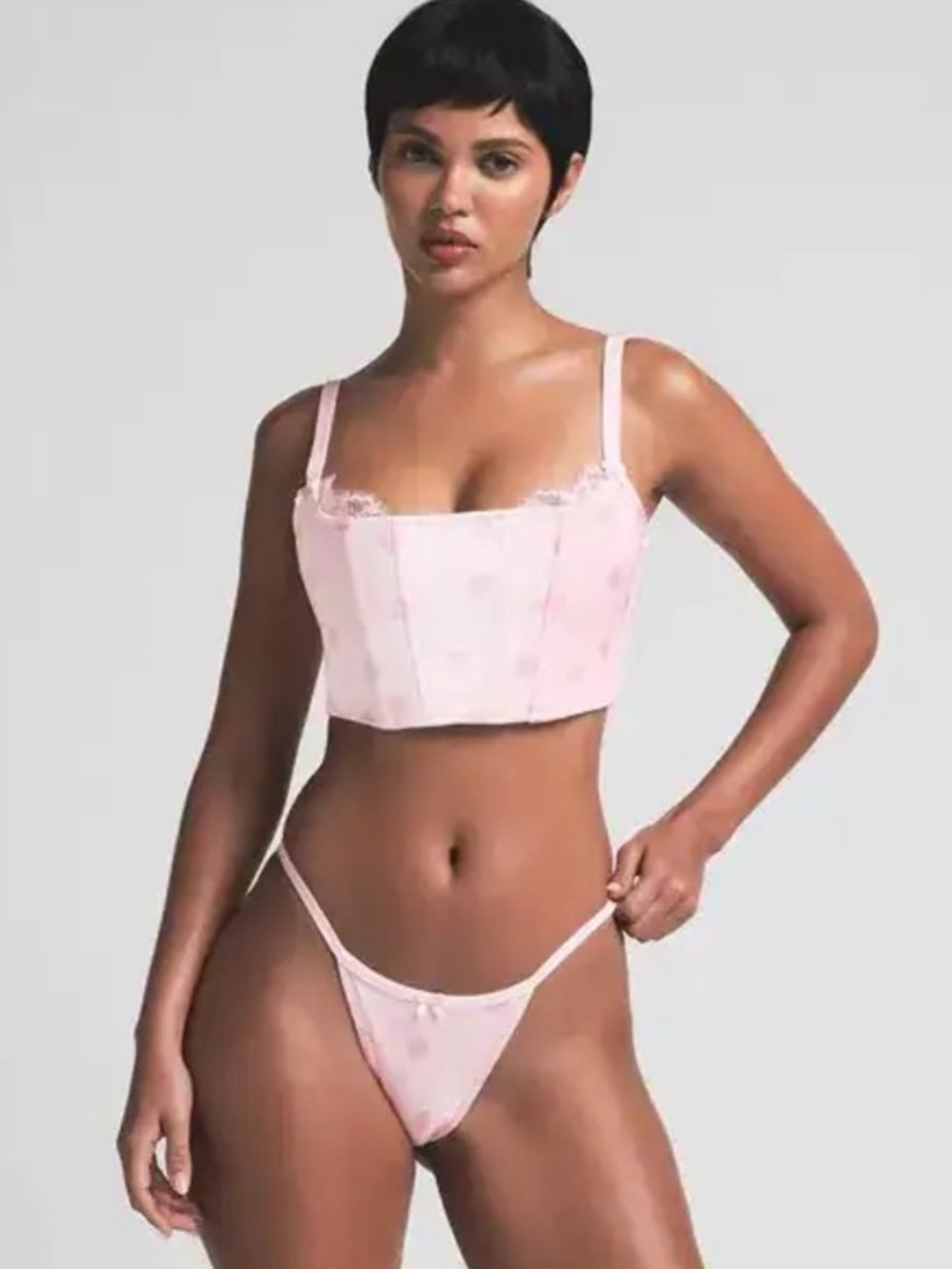 New SKIMS Pink Velvet Corset Bra Top Heart Breaker CB in Size M, L